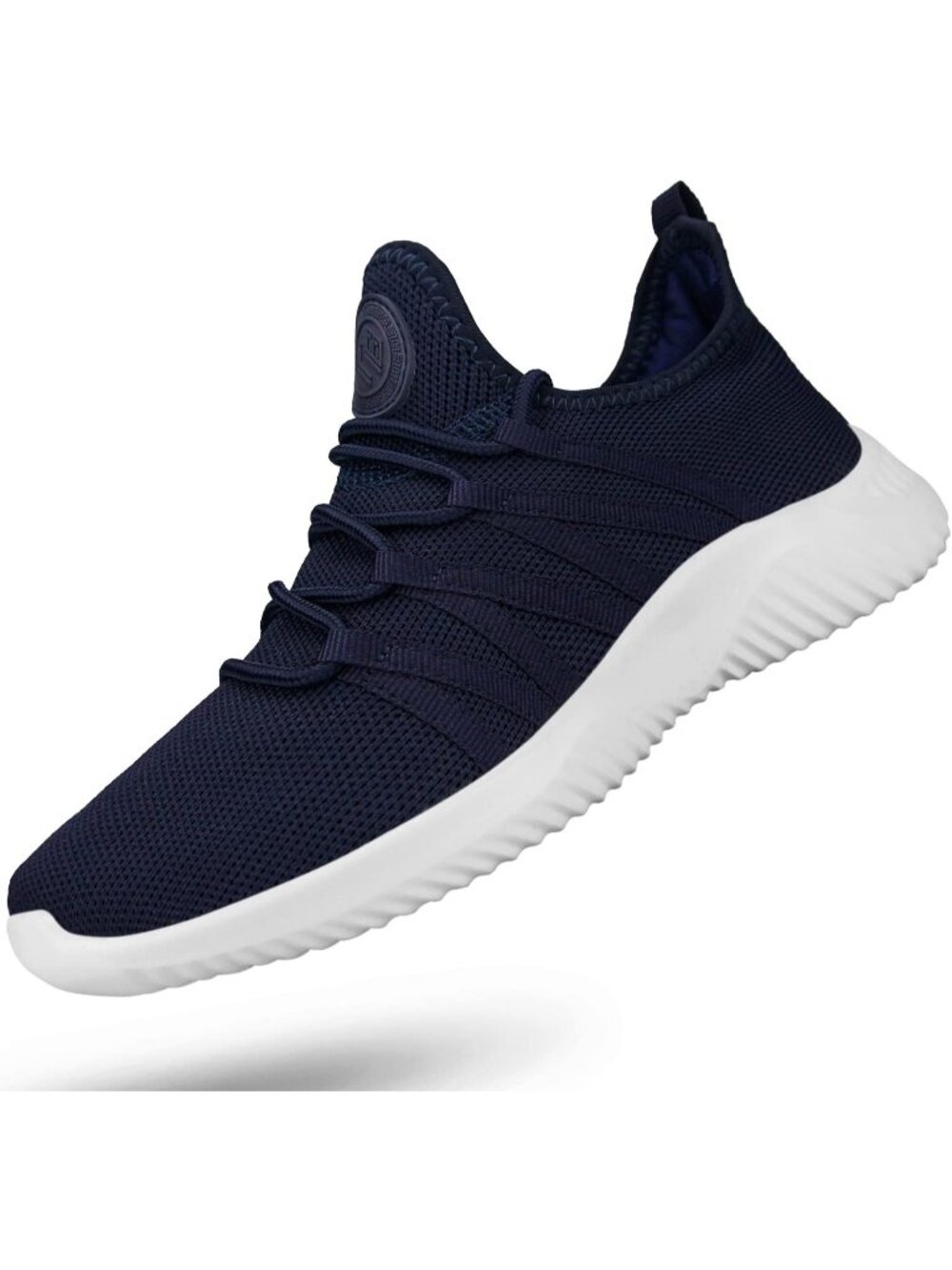 Women Dark Blue Mesh Breathable Lightweight Fashion Slip On Casual Sneaker Shoes